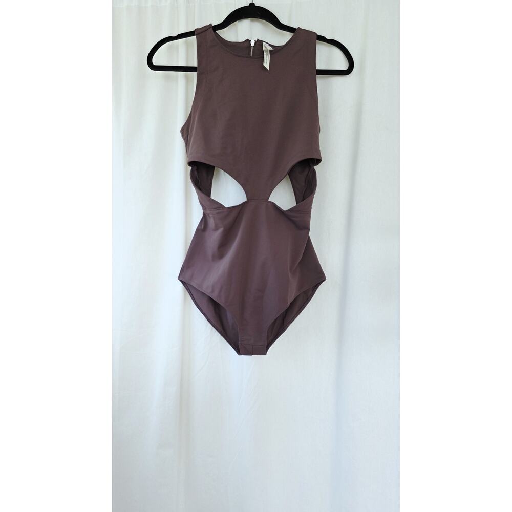 Free People Movement Athletic Bodysuit‎ Chocolate Brown M Active Yoga Athleisure - Picture 2 of 6